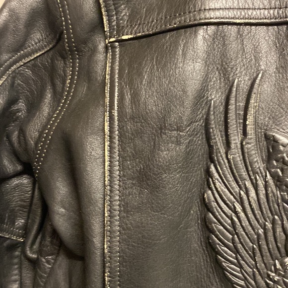 Harley-Davidson Vintage Distressed Leather Jacket - Picture 8 of 14